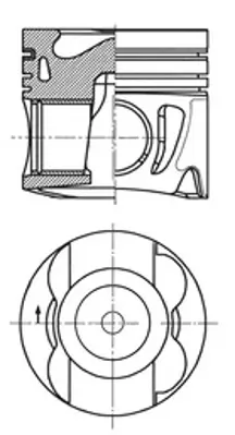 KOLBENSCHMIDT 41712600 Pıston + Segman Std. (Om651.9, 83,00mm) X253 15>19 W204 08>14 W205 14>18 C218 11>17 W212 09>16 W221  A6510302017