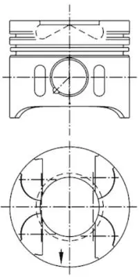 KOLBENSCHMIDT 41882600 Pıston + Segman Std. (Om646.8, 88,01mm) C-Class W204 07>09 E-Class W211 03>08 A6460300517