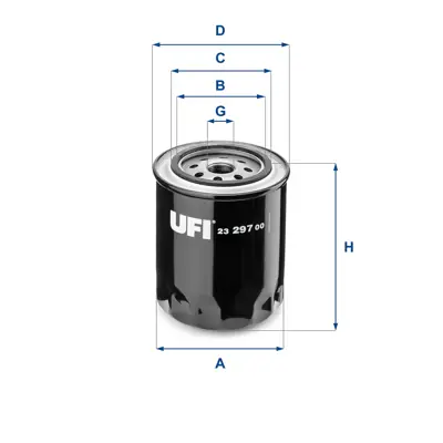 UFI 23.297.00 Yag Fıltresı Range Rover Iı P38a Range Rover I 3.9 Iveco Stralıs Iı At260s36fp 12> 82407227 ETC6599 HKJ2208
