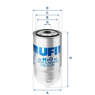 UFI 24.H2O.05 Yakıt Filtresi 190694 1906C2 77362258