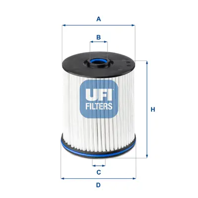 UFI 26.E2X.01 Yakıt Fıltresı Opel Insıgnıa B 18> B16dte - B16dth - A20dth - D20dtr - B20dth 