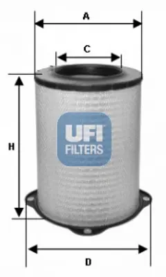 UFI 27.587.00 Hava Filtresi Volvo S60 2.4 T5-2.5 T Awd 384 2004-2010 V70 Iı 2.4 T5-2.5 R Sport 285 2002-2007 8671488