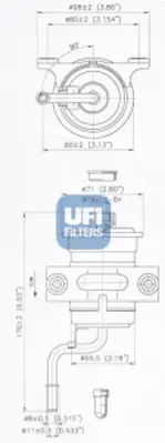 UFI 31.802.00 Yakıt Filtresi Corolla Vvti 1.6-1.4 Benzınlı 00-02 2330022030