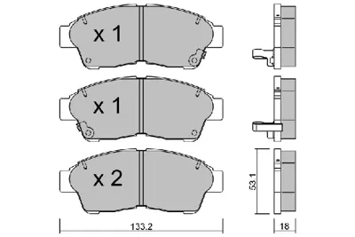 AISIN BPTO-1906 Fren Balata Disk Ön Corolla 1.6 1993-2001 44912B010 449133080