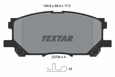 TEXTAR 2373401 Fren Balatası Ön 0446548080