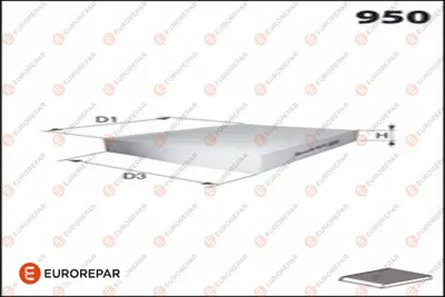 EUROREPAR 1682955880 (Erp) Polen Filtre 