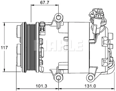 BEHR MAHLE ACP 1330 000P Klima Kompresörü 6S9119D629FC 6S9119D629FD LR002649 LR009794 LR019310 LR007069 LR056301 LR041118 LR011983 6G9119D629FK