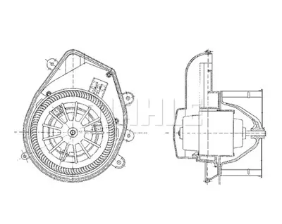 BEHR MAHLE AB 54 000P Kalorıfer Motoru A4 95>01 Superb 02>08 Passat 97>05 8D1820021C