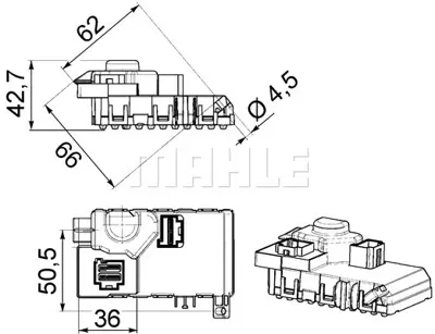 BEHR MAHLE ABR 63 000P Klıma Fan Regulatoru S-Class W221 05>13 C216 06>13 A2218706758