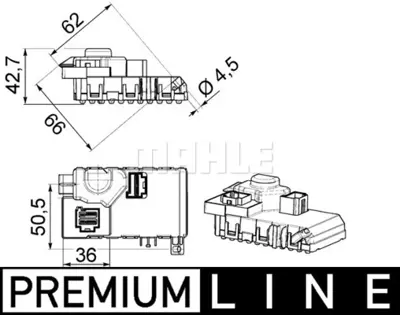 BEHR MAHLE ABR 63 000P Klıma Fan Regulatoru S-Class W221 05>13 C216 06>13 A2218706758