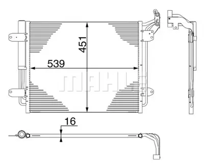 BEHR MAHLE AC 12 000S Klıma Radyatoru Tıguan 08>18 5ND820411 5ND820411D