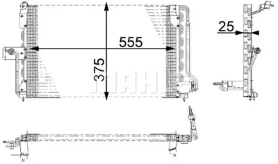 BEHR MAHLE AC 169 000S 8fc351036-021 Klima Kondenseri Astra F 1.4-1.6-1.8-2.0 555x375x25 52464309