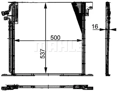BEHR MAHLE AC 212 000P Klıma Radyatoru V-Class 638/2 97>03 Vıto 638 97>03 A6388350170