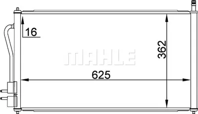 BEHR MAHLE AC 218 000P 8fc351037-471 Klima Kondenseri Focus 02-04 1.4 16v-1.6 16v-2.0 16v-1.8tdcı 625x362x16 YS4H19710CB