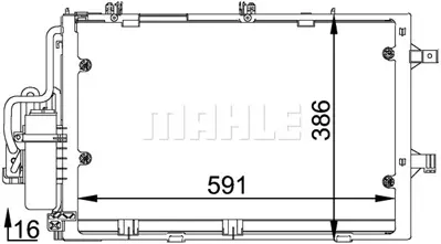 BEHR MAHLE AC 308 000P X 8fc351300-601 Klima Kondenseri Kurutucu İle Corsa C-Combo 01 1.0-1.2-1.4-1.6 550x383x16 93183505