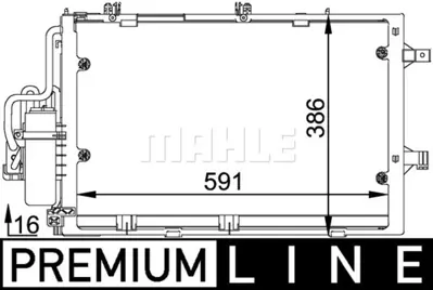 BEHR MAHLE AC 308 000P X 8fc351300-601 Klima Kondenseri Kurutucu İle Corsa C-Combo 01 1.0-1.2-1.4-1.6 550x383x16 93183505