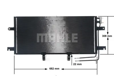 BEHR MAHLE AC 332 000S Klıma Radyatoru Kondanser Transporter T4 96>04 7D0820413