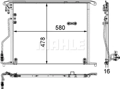 BEHR MAHLE AC 334 000P A/C Condensermb S-Cl. (W220/C215) A2205001054