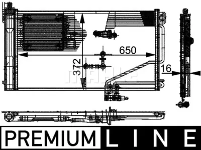 BEHR MAHLE AC 346 000P A/C Condensermb C-Cl. (W203) A2035001354