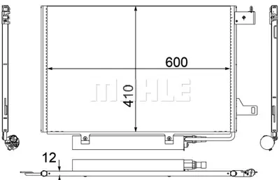 BEHR MAHLE AC 370 000P A/C Condensermb A-/B-Cl. (W169/W245) A1695001154