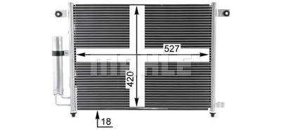 BEHR MAHLE AC 423 000P A/C Condenserdaewoo/Chevrolet Aveo/Kal 96834082