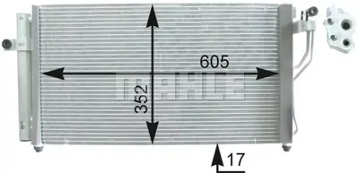BEHR MAHLE AC 438 000P A/C Condenserhyundaı Accent ('2005-) 976061E000