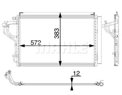 BEHR MAHLE AC 55 000P A/C Condenserhyundaı I30 97606A6001 97606A7601