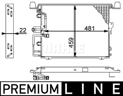 BEHR MAHLE AC 657 000P A/C Condensermb G-Cl. (W463) A4635000354