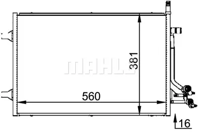 BEHR MAHLE AC 692 000P 8fc351318-381 Klima Kondenseri Kurutucu İle Fıesta V-Fusıon 04 1.6tdcı 560x381x16 5S6H19710AC