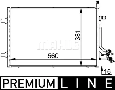 BEHR MAHLE AC 692 000P 8fc351318-381 Klima Kondenseri Kurutucu İle Fıesta V-Fusıon 04 1.6tdcı 560x381x16 5S6H19710AC
