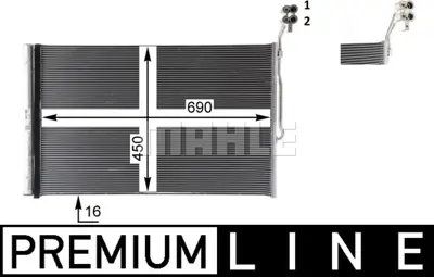 BEHR MAHLE AC 777 000P Klıma Radyatoru Touareg 3.0 V6 Tsı / Tdı 3.6 V6 Fsı 4.2 V8 Fsı / Tdı 10> 7P0820411B 95857311102