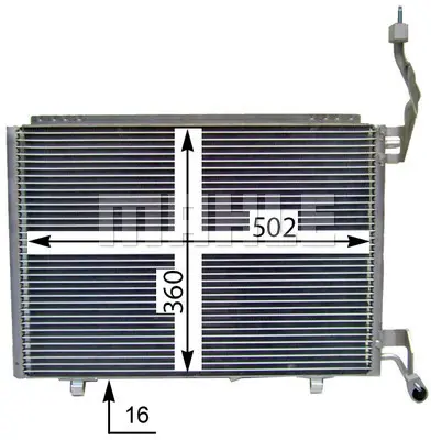 BEHR MAHLE AC 846 000S Klıma Radyatoru Kondenser Ford B Max 08> Fıesta 12>17 Courıer 14> AV1119972BA