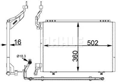 BEHR MAHLE AC 846 000S Klıma Radyatoru Kondenser Ford B Max 08> Fıesta 12>17 Courıer 14> AV1119972BA
