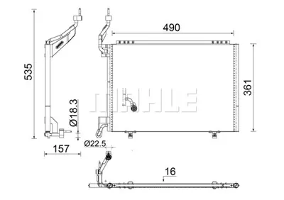 BEHR MAHLE AC 847 000S Kondenser Klıma Radyatoru  Ford Fıesta B Max 2012 1.6 Tdcı AV1119710EB