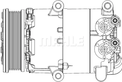 BEHR MAHLE ACP 310 000P 8fk351334-421 Klima Kompresörü Focus Cmax Iı-Grand Max 1.6 Ti 10 Focus Iıı 1.6 Ti 11 110mm AV6N19D629AC BG9N19D629AA