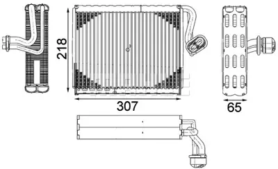 BEHR MAHLE AE 122 000P Evaporator S-Class W221 05>13 A2218300358