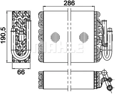 BEHR MAHLE AE 35 000P Evaporator Bmw E36 93>99 Premıum Lıne 8391356