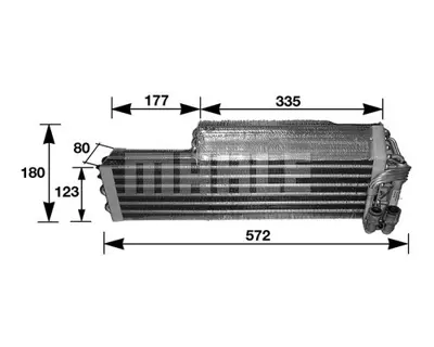 BEHR MAHLE AE 37 000S Evaporator S-Class W126 79>91 A1268300458
