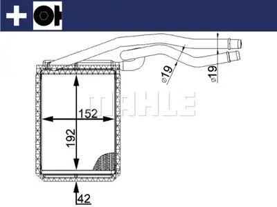 BEHR MAHLE AH 22 000S Kalorıfer Radyatoru Fıesta V 01>08 Fusıon 01>12 Mazda Iı 121 2S6H18B539AB