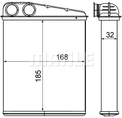 BEHR MAHLE AH 8 000S Kalorıfer Radyatoru A-Class W169 04>12 B-Class W245 05>11 Mını R56 06>13 R55 10>14 R60 10>16 64113422666 A1698300761