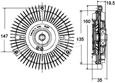 BEHR MAHLE CFC 131 000P Fan Termıgı (Om611, Om612) V-Class 638/2 99>03 Vıto 638 99>03 Sprınter 00>06 Crafter 06>13 A0002005822
