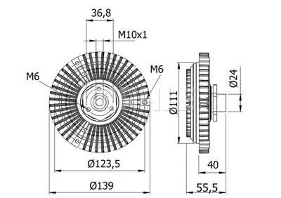 BEHR MAHLE CFC 46 000S Fan Termık (Vısco) A4 A6 Passat 1,8 / 1,9 / 2,0 Aeb Adr Afn Bgw 6B121347