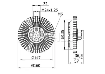 BEHR MAHLE CFC 58 000S Radiator Fan Clutchbmw 3 (E36) (90-98) 7505302