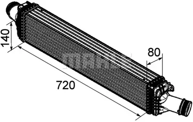BEHR MAHLE CI 169 000P 8ml376746-181 Turbo Radyatörü Intercooler Audı A4-A5-A6-A7-A8-Q5 2.7tdı-3.0tdı 08 720x134x76 Al-Pl-B 8K0145805E