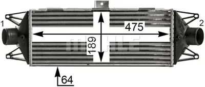 BEHR MAHLE CI 439 000P Turbo Radyatoru (Intercooler) Daıly Iıı Iv V (475×187×64) Premıum Lıne 5801349167