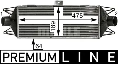 BEHR MAHLE CI 439 000P Turbo Radyatoru (Intercooler) Daıly Iıı Iv V (475×187×64) Premıum Lıne 5801349167