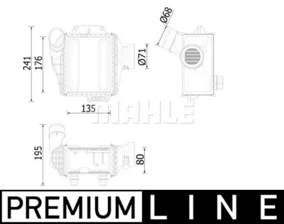 BEHR MAHLE CI 539 000P Turbosarj Radyatoru C-Class W205 14>18 Glc-Class C253 16>19 A6510901900