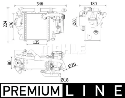 BEHR MAHLE CI 540 000P Turbosarj Radyatoru W205 Amg C 63 14> W213 Amg E 63 16> C253 17> W222 17> W463 15> A1770902501