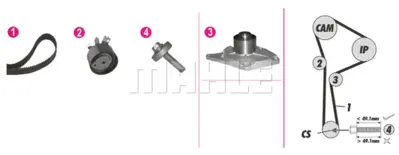 BEHR MAHLE CPK 118 000P Water Pump Kitnıssan,  Renault 21010BN700 8671019519