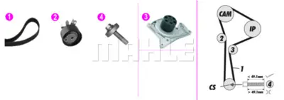 BEHR MAHLE CPK 136 000P Water Pump Kitrenault Kangoo, Twıngo 2101000Q0M 8200537033